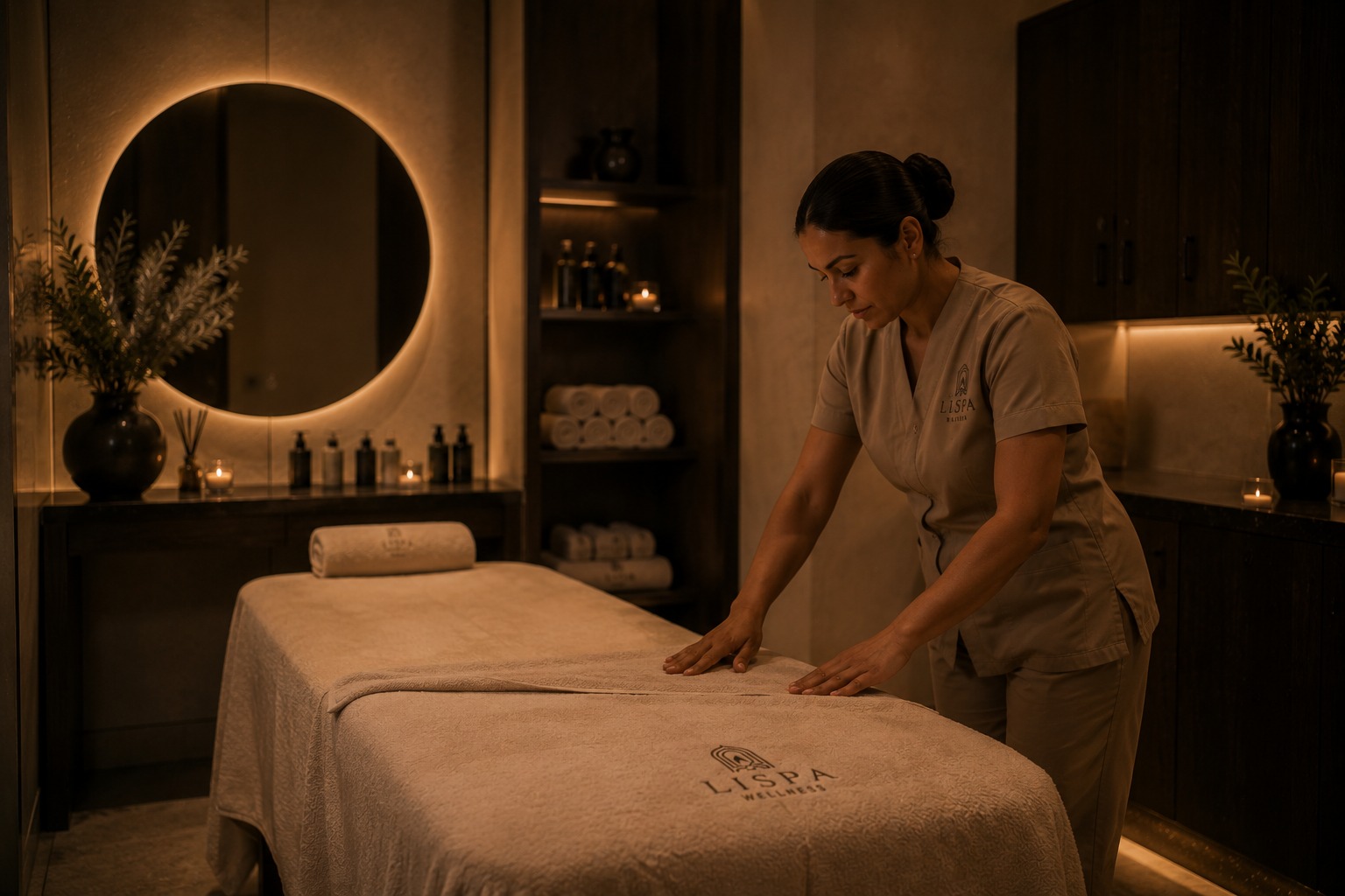 Lispa therapist preparing the treatment room